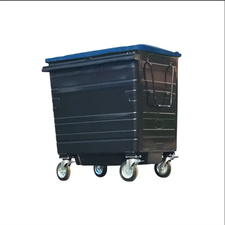Square Metal Trash Can With Lid