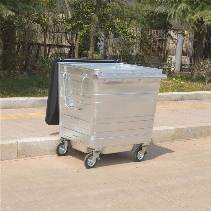 Indoor Metal Trash Can With Lid