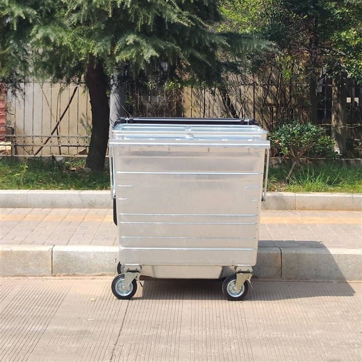 Metal Waste Basket With Lid