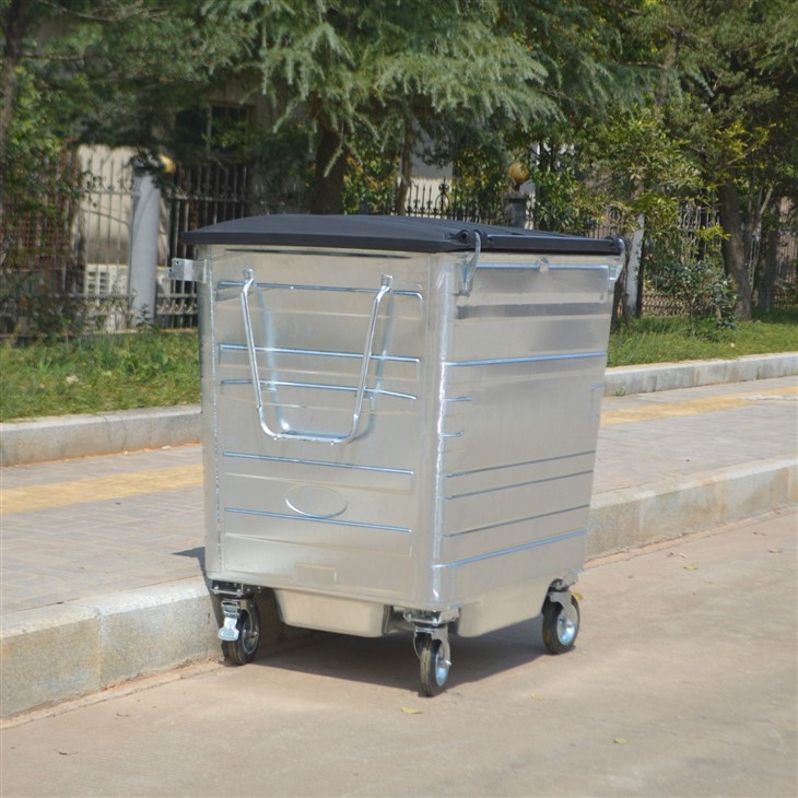 Metal Waste Basket With Lid