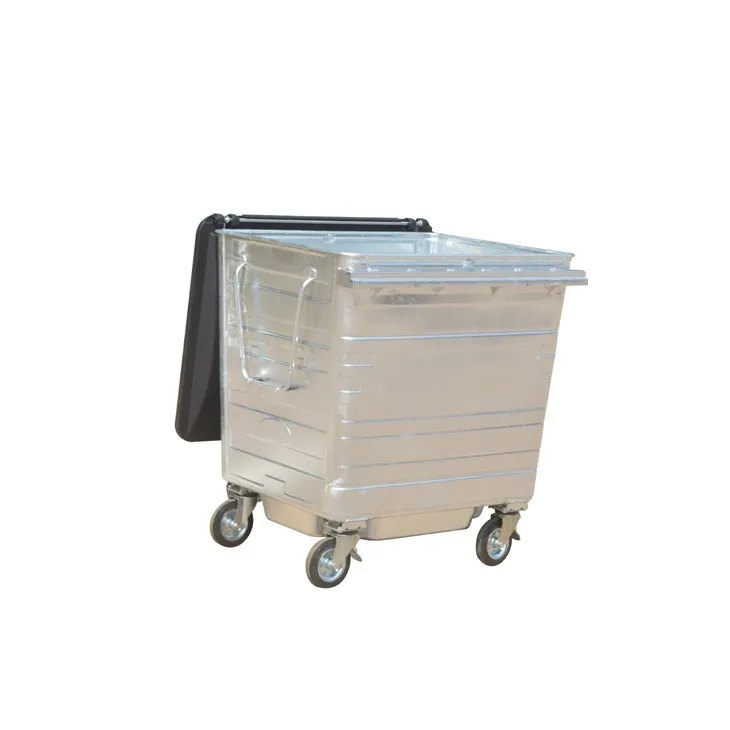 Metal Waste Basket With Lid